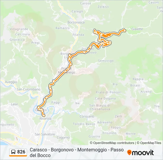 826 Bus Line Map