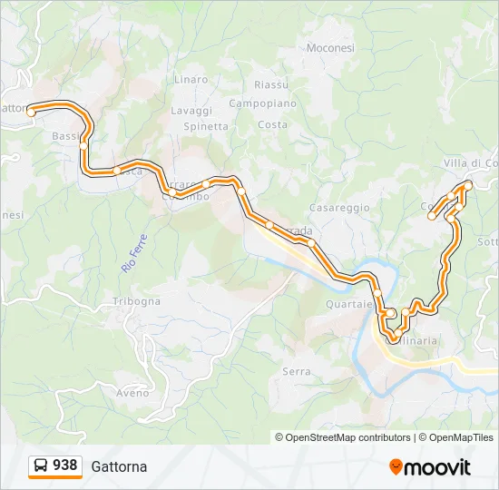 938 Bus Line Map