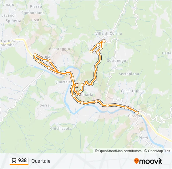 938 Bus Line Map