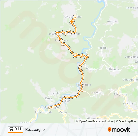 911 Bus Line Map