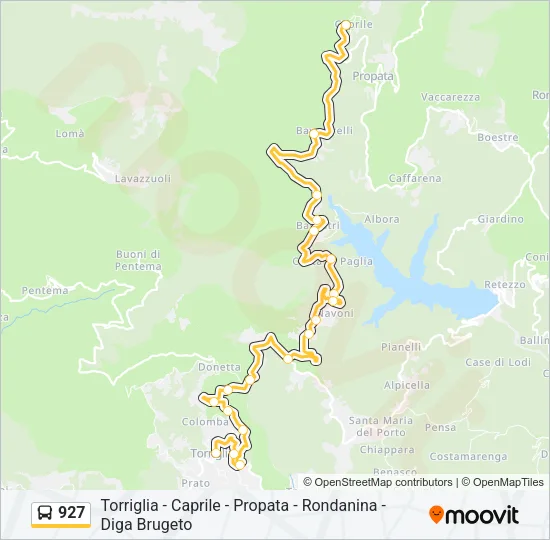 927 Bus Line Map
