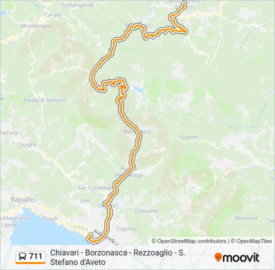 711 Bus Line Map