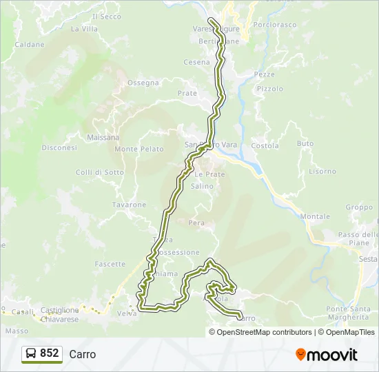 852 Bus Line Map
