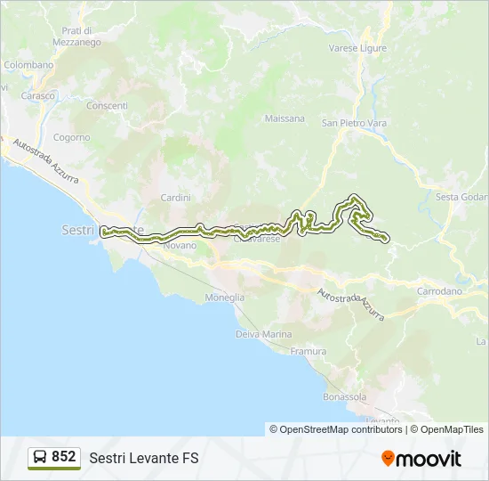 852 Bus Line Map