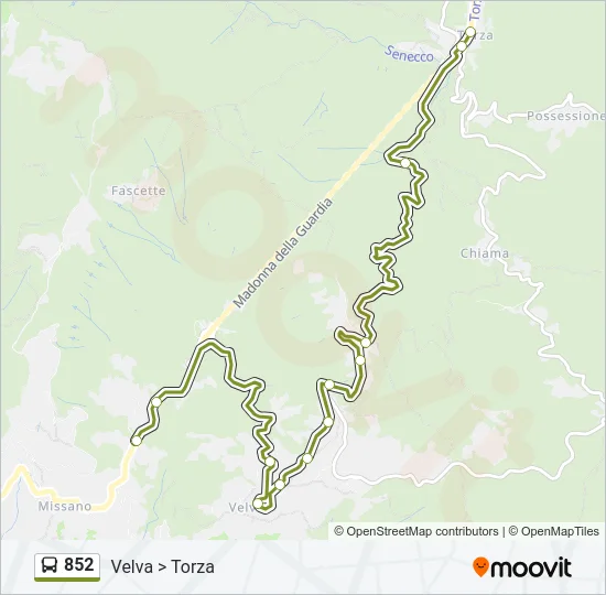 852 Bus Line Map