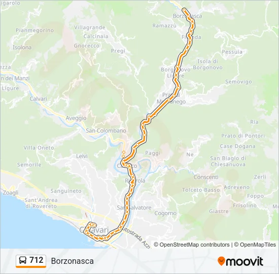 712 Bus Line Map