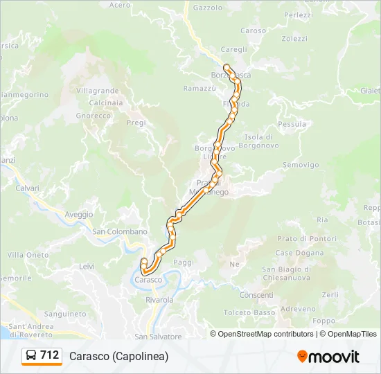 712 Bus Line Map