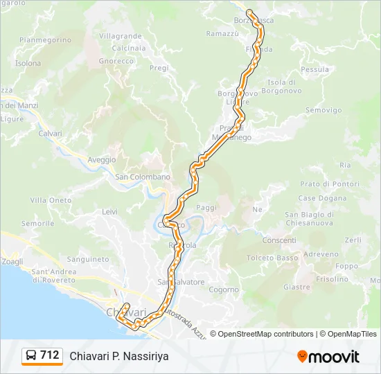 712 Bus Line Map