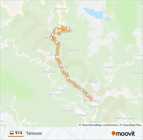 914 Bus Line Map