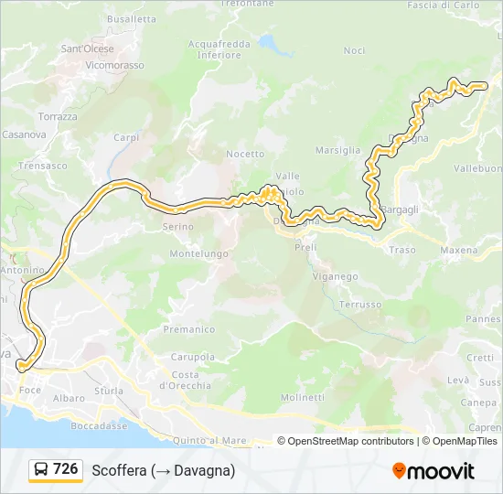 726 Bus Line Map