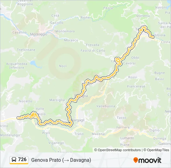 726 Bus Line Map
