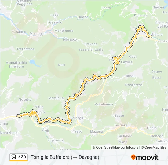 726 Bus Line Map