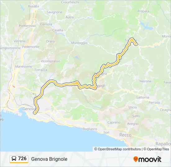726 Bus Line Map