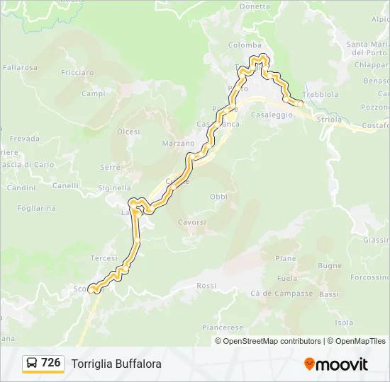 726 Bus Line Map