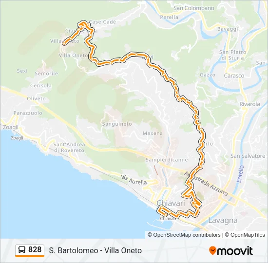 828 Bus Line Map