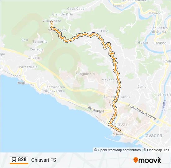 828 Bus Line Map