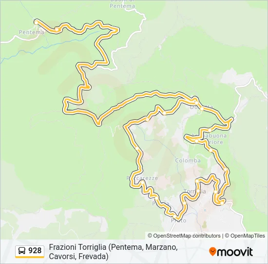 928 Bus Line Map