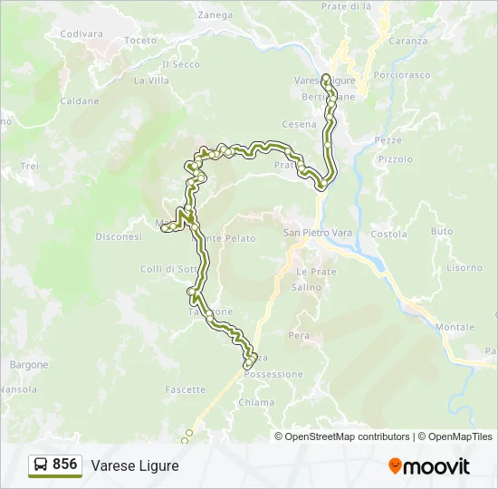 856 Bus Line Map