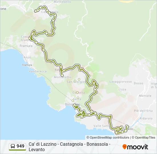 949 Bus Line Map