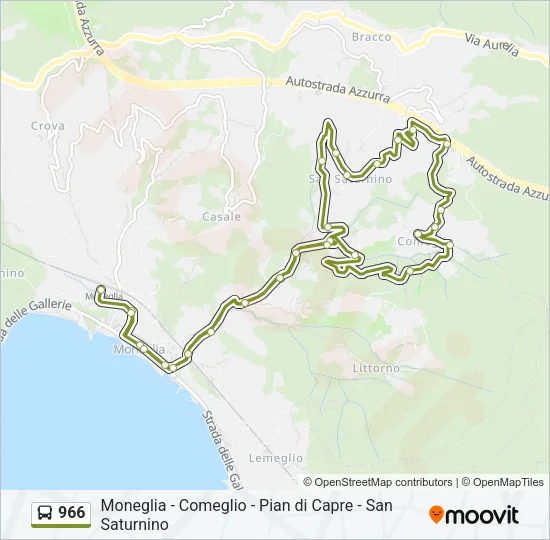 966 Bus Line Map