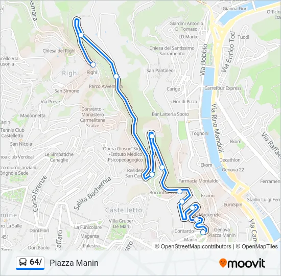 64/ Bus Line Map