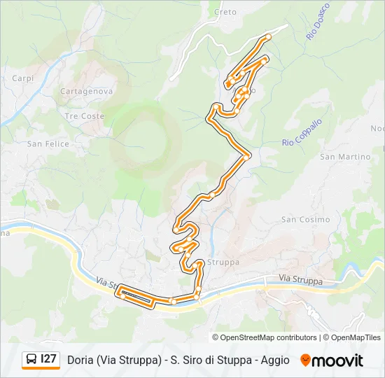 I27 Bus Line Map