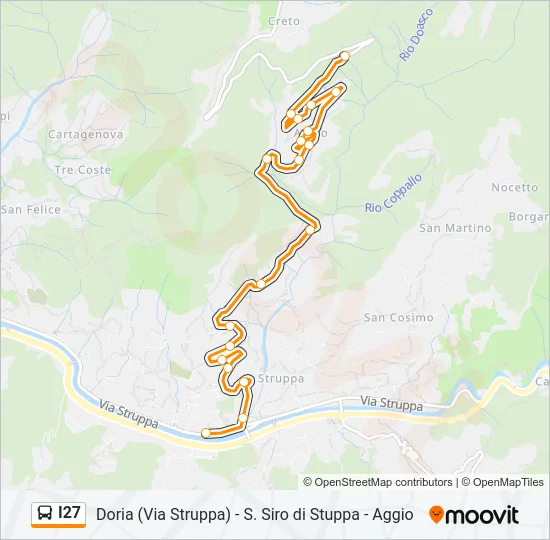 I27 Bus Line Map