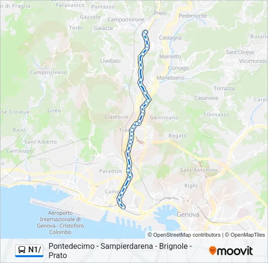N1/ Bus Line Map