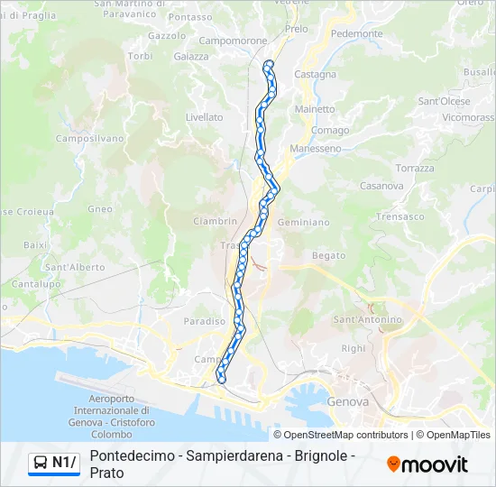 N1/ Bus Line Map