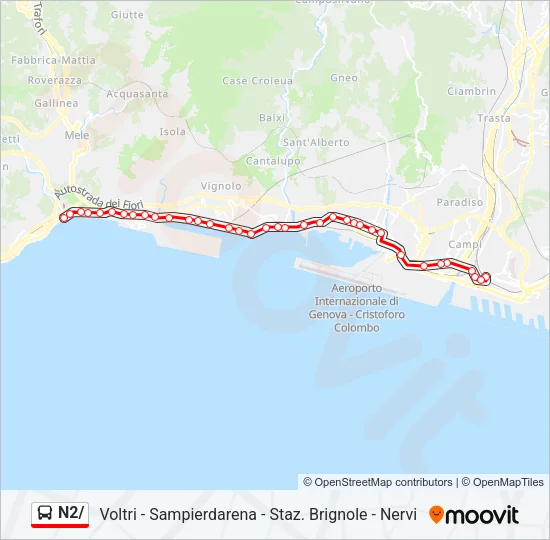 N2/ Bus Line Map