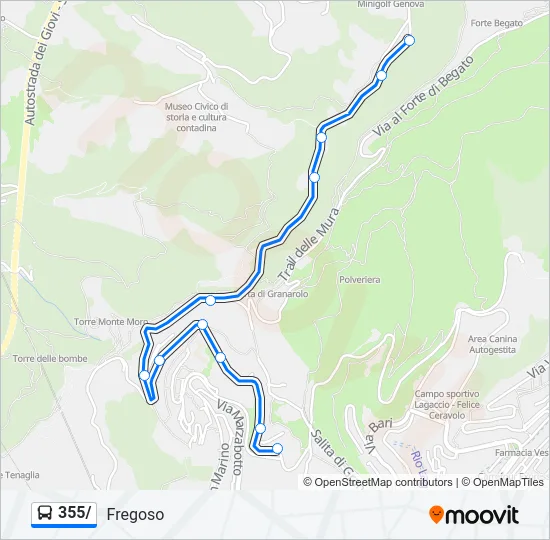 355/ Bus Line Map