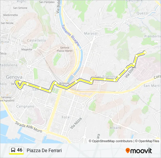 46 Bus Line Map