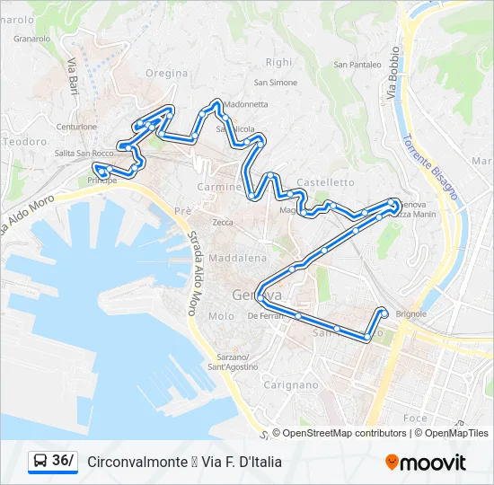 36/ Bus Line Map