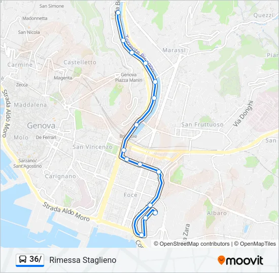 36/ Bus Line Map