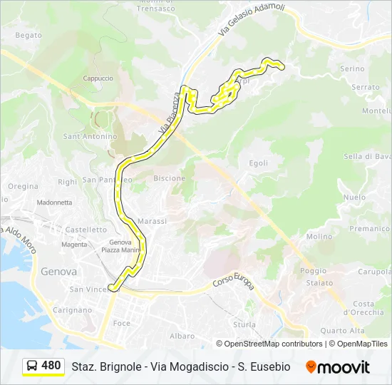 480 Bus Line Map