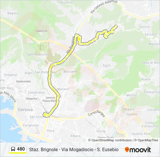 480 Bus Line Map