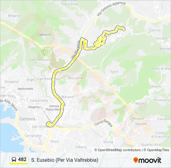 482 Bus Line Map