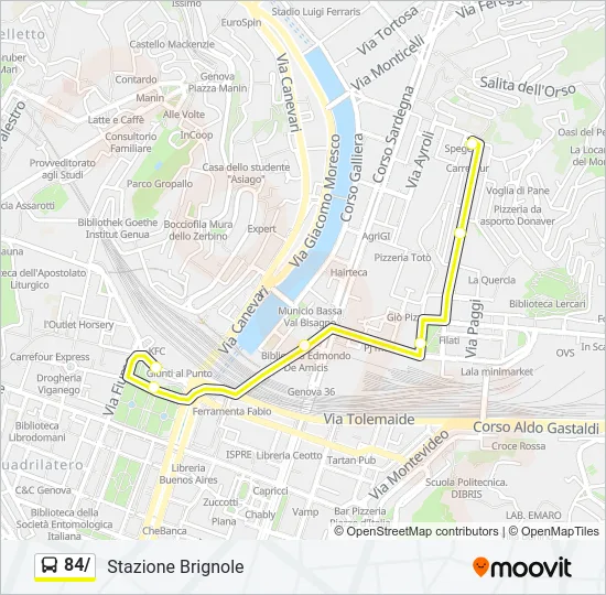 84/ Bus Line Map
