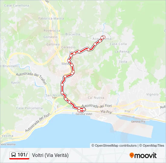 101/ Bus Line Map