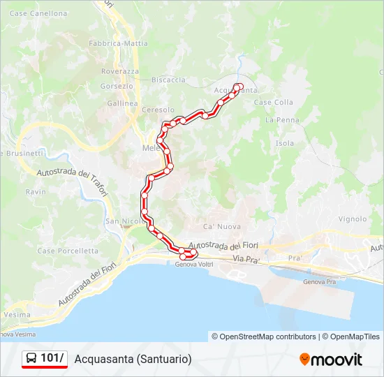 101/ Bus Line Map
