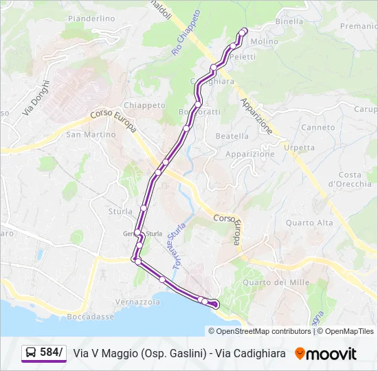 584/ Bus Line Map