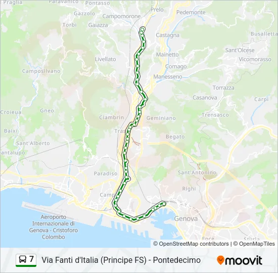 7 Bus Line Map