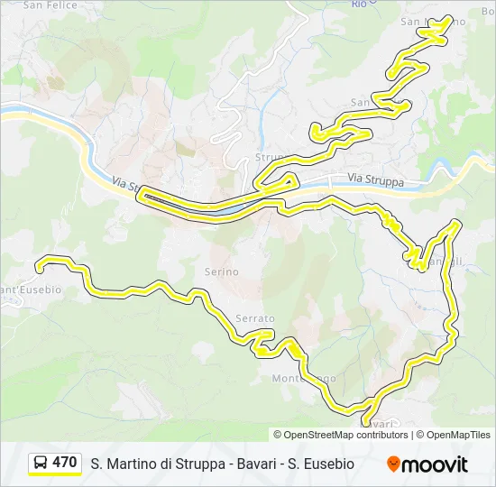 470 Bus Line Map