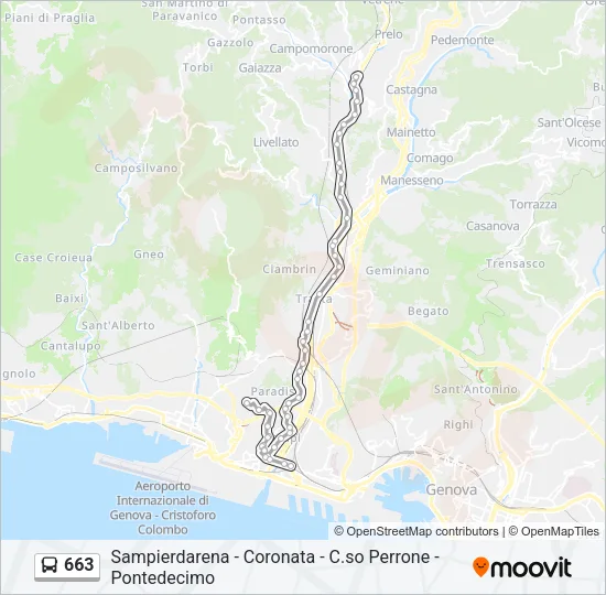 663 Bus Line Map