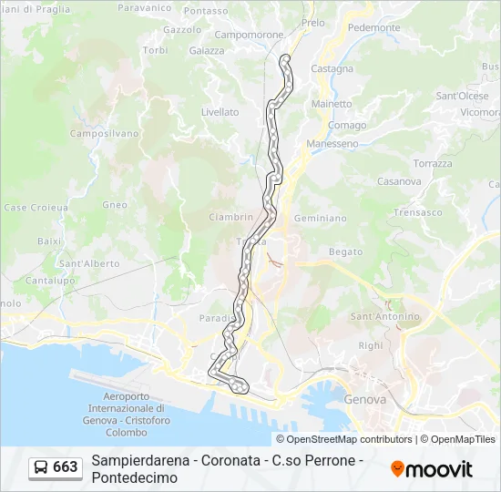 663 Bus Line Map