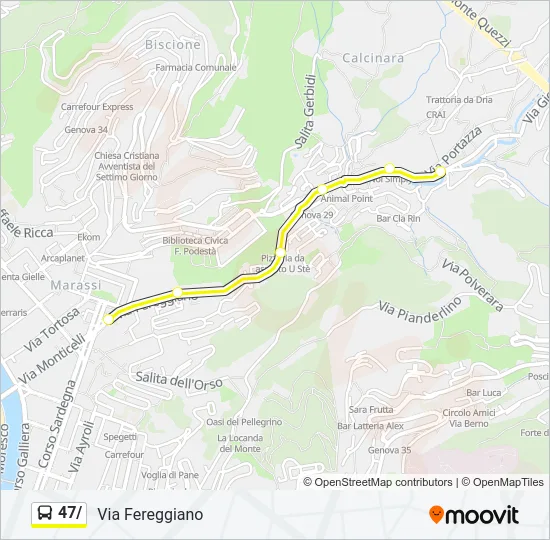 47/ Bus Line Map