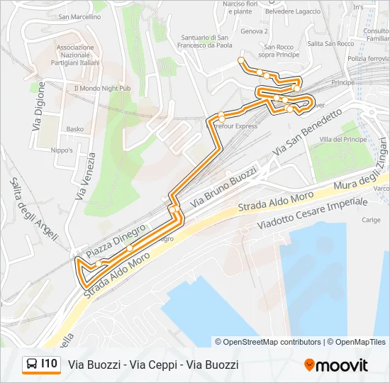 I10 Bus Line Map