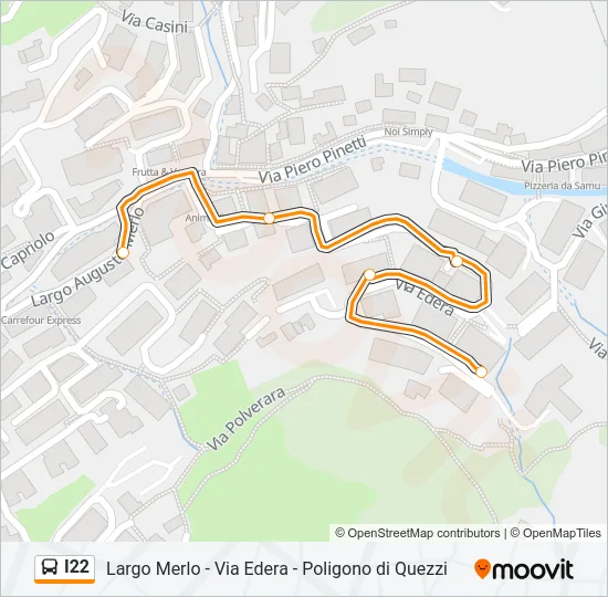I22 Bus Line Map