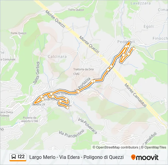 I22 Bus Line Map