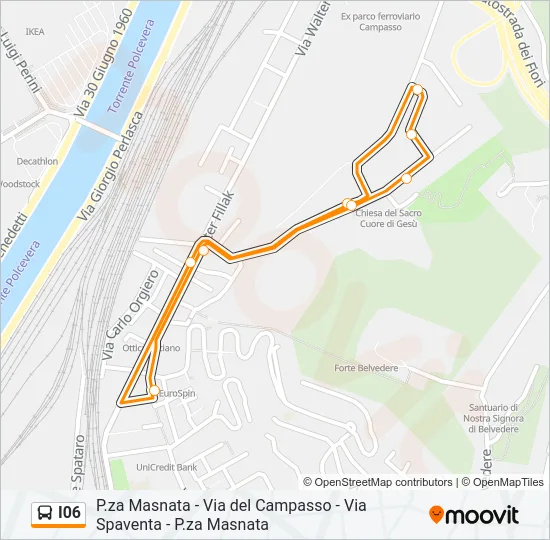 I06 Bus Line Map
